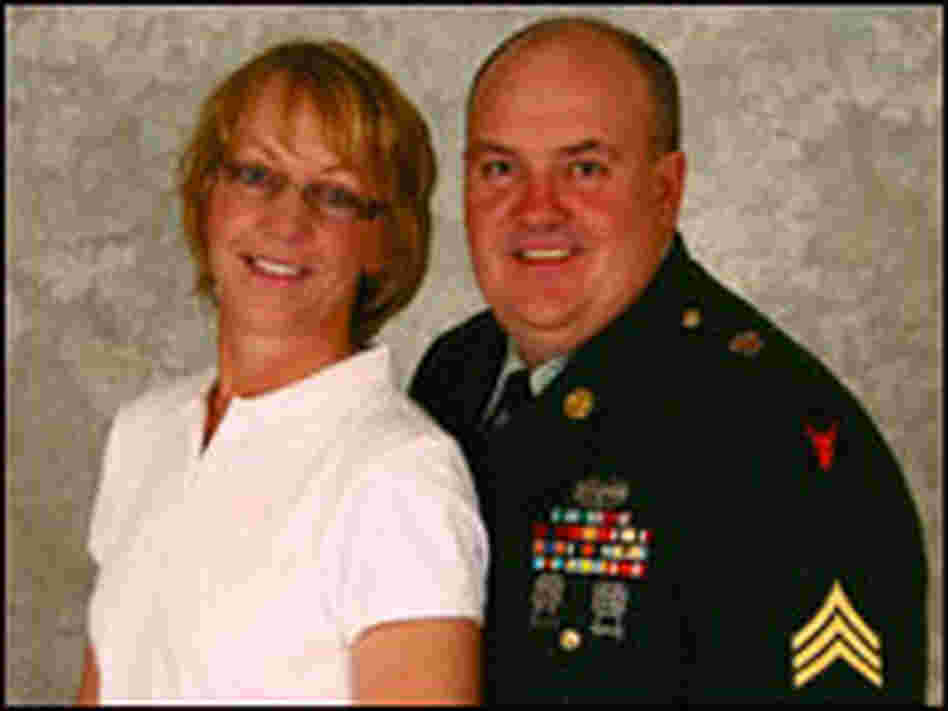 Sgt. Scott Metcalf, right, and his wife, Kathy.