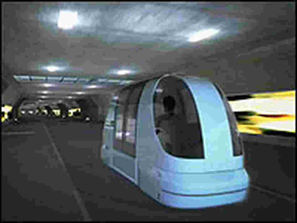 Artist's rendition of a PRT pod
