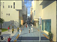 Artist's rendition of a street scene in Masdar