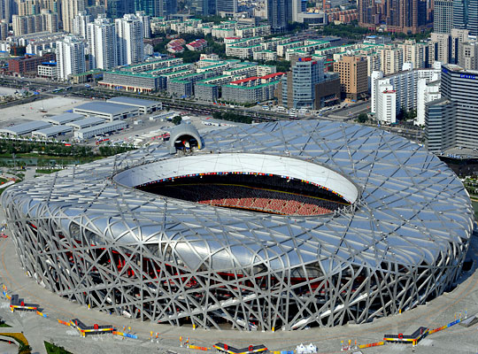 Beijing's National Stadium, known as the Bird's Nest