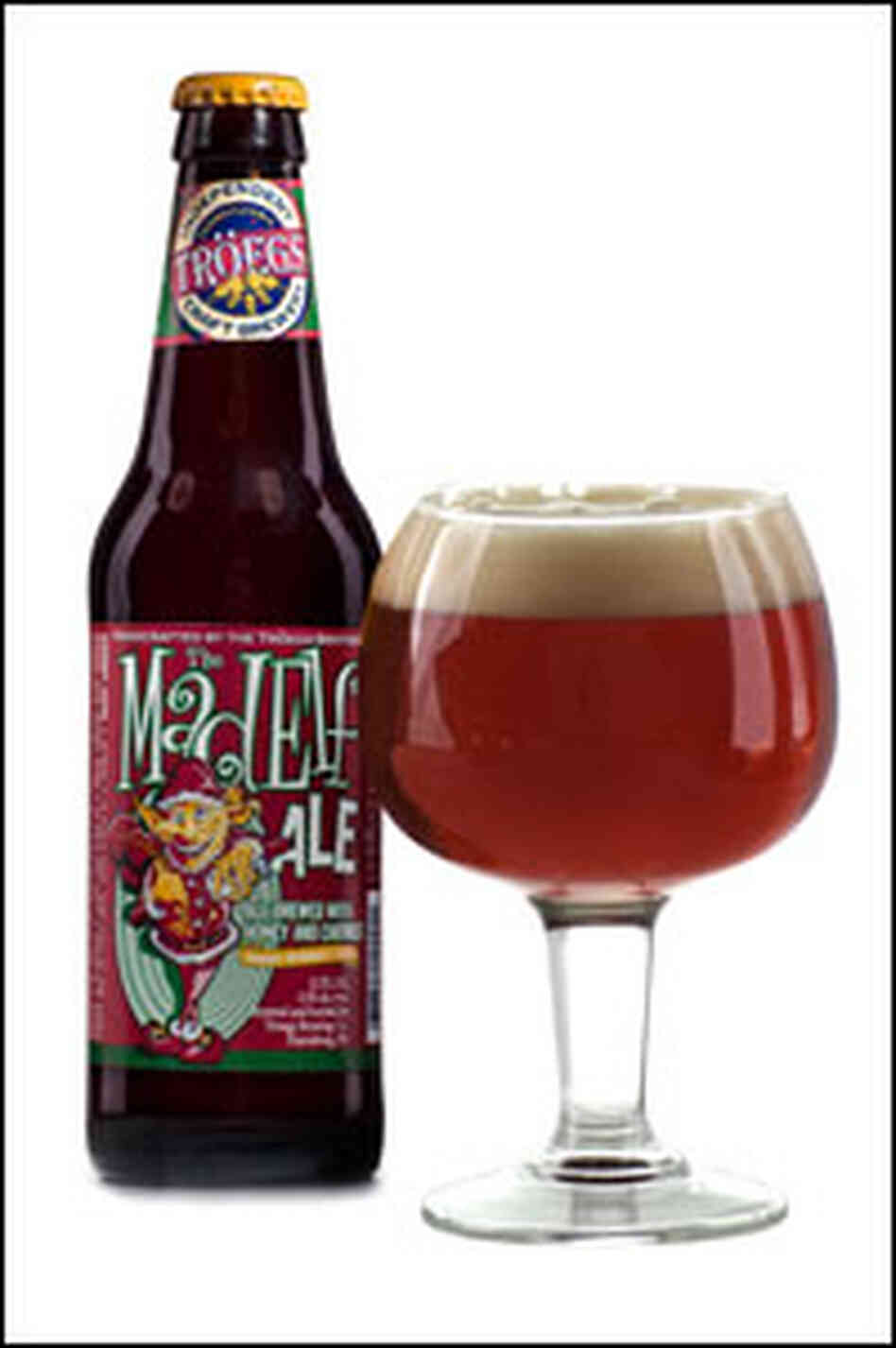 Mad Elf Beer Bottle and glass. Mad Elf Beer Bottle and glass.