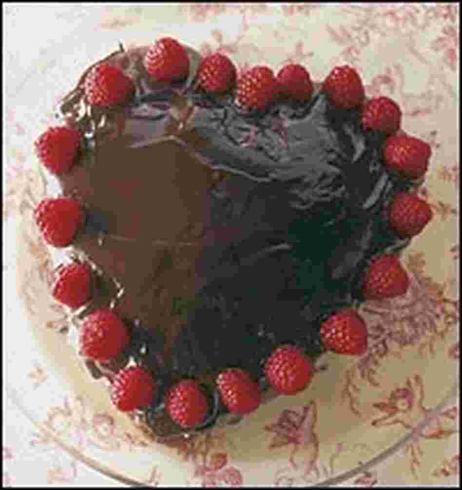 Nigella Lawson's chocolate raspberry heart cake.