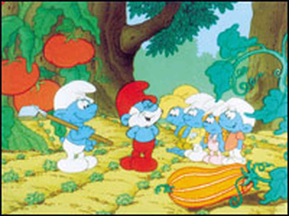 An image from the Hanna-Barbera cartoon "The Smurfs."