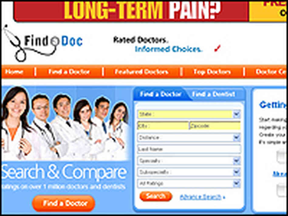 Screenshot of FindADoc.com Screenshot of FindADoc.com