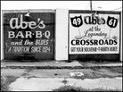 Abe's BAR-B-Q and Crossroads signs in Clarksdale, Miss. Abe's BAR-B-Q and Crossroads signs in Clarksdale, Miss.