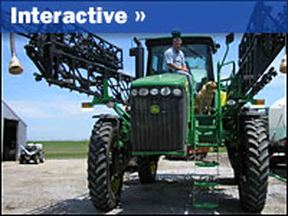 Cecil Roth on his sprayer Cecil Roth on his sprayer