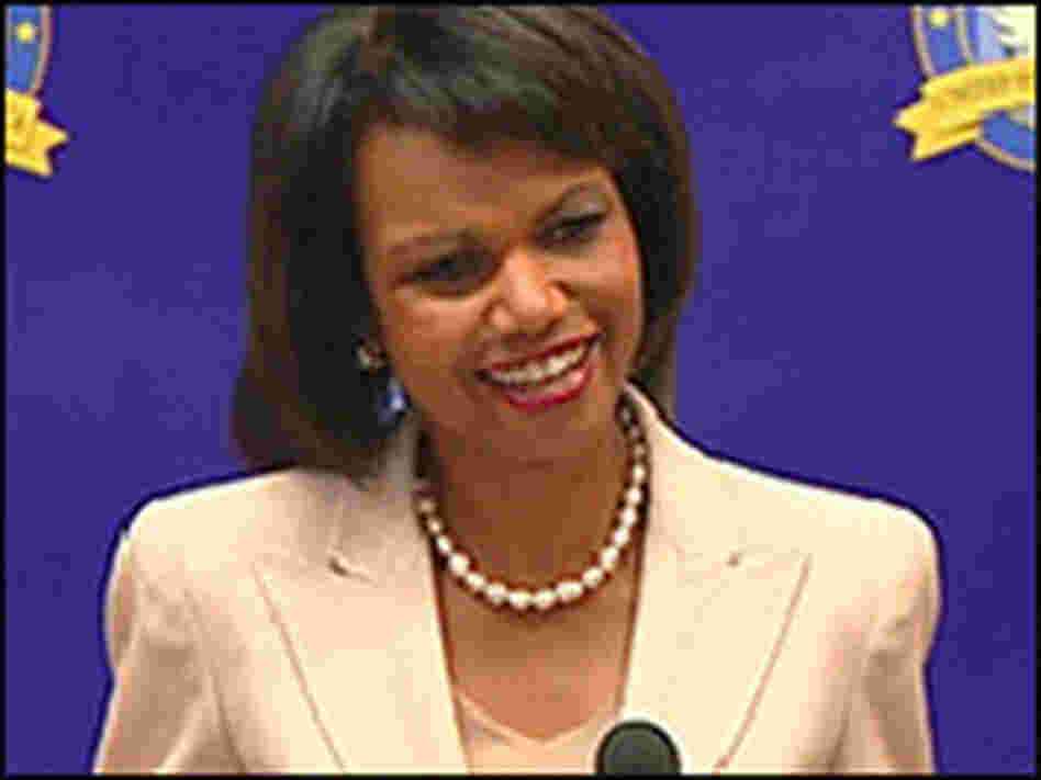 Secretary of State Condoleezza Rice.