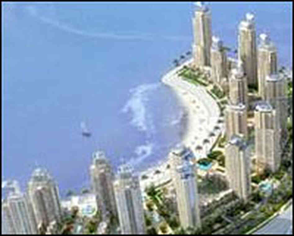 Artist's drawing of Karachi's Crescent Bay development.