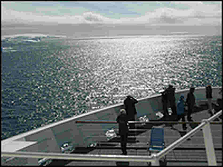 Tourists on ship