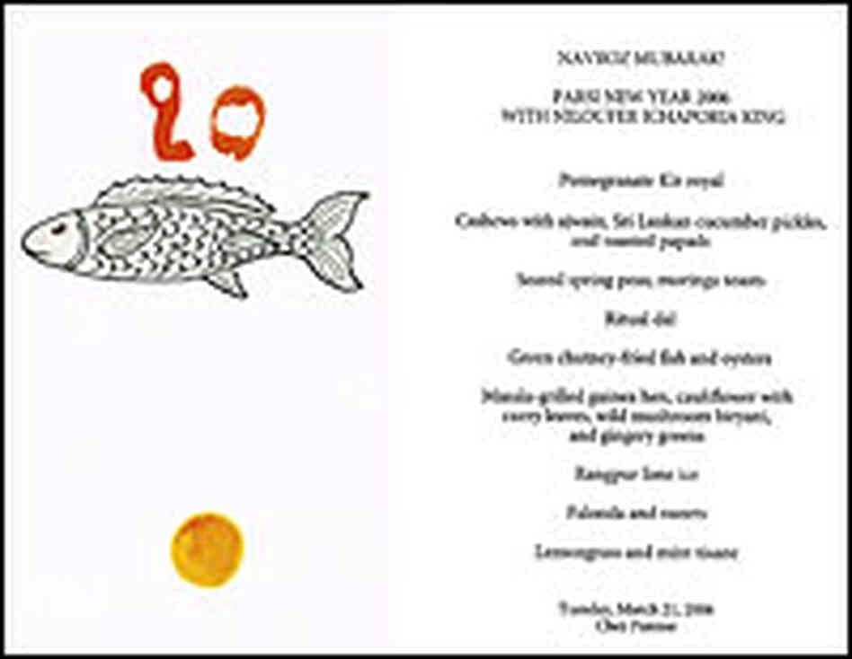 Parsi New Year's menu at Chez Panisse.