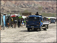 Most of the roads in Bamiyan province resemble this bumpy