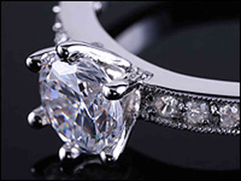 A diamond ring. A diamond ring.