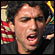 A protester shouts in Baghdad's Firdos Square. Credit: Ivan Watson/NPR