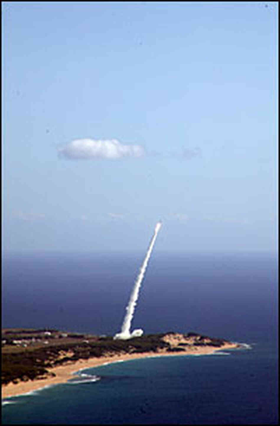 Missile test target launch