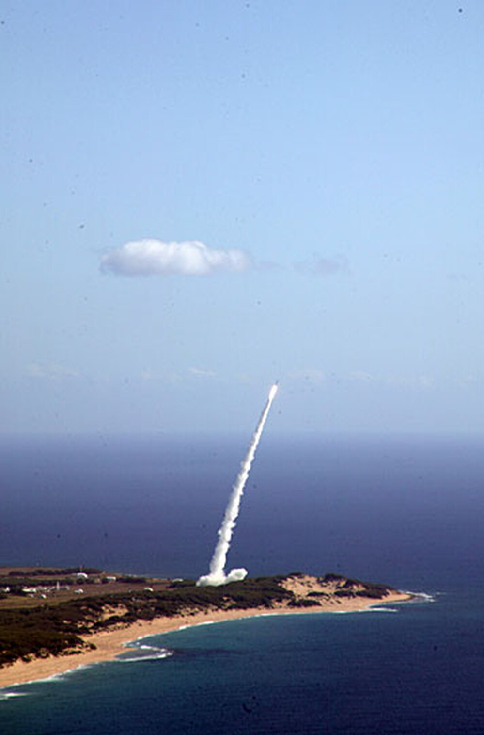 Missile test target launch