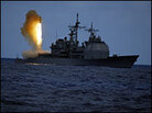 Missile launched from Aegis cruiser Missile launched from Aegis cruiser