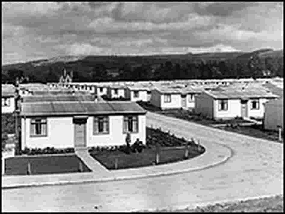 A prefab housing estate built in the 1940s