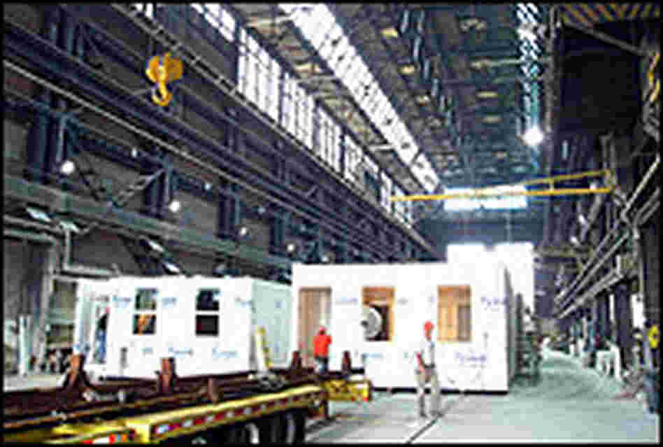 Housing construction inside the Brooklyn Navy Yard
