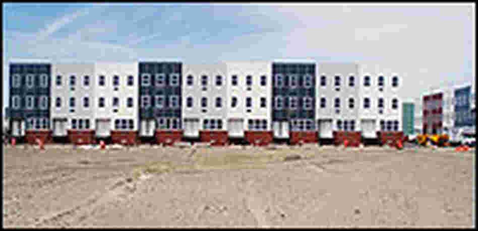 Newly assembled prefab homes