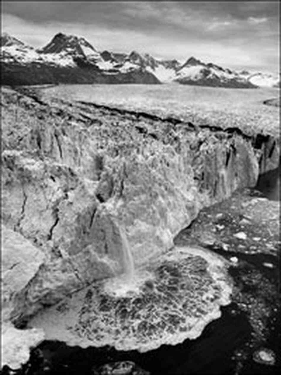 The disintegrating Columbia Glacier in Alaska