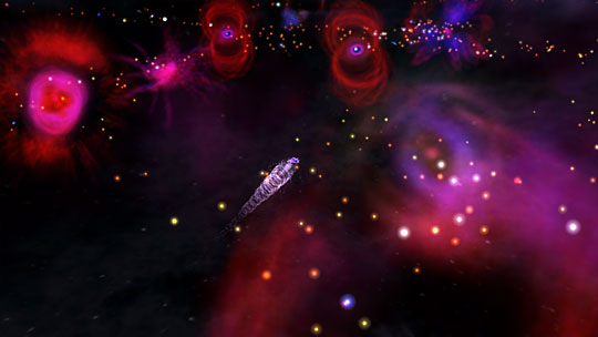 Eventually, a player's civilization can conquer space.