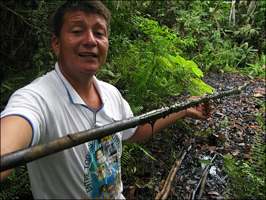 Donald Moncayo is an activist who works with the farmers and Indians who are suing Texaco.