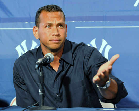 New York Yankees infielder Alex Rodriguez.