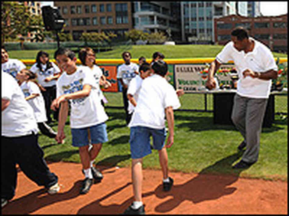 Dr. Toni Yancey leads activity breaks called Lift Offs.