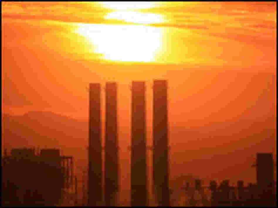 Smokestacks At Sunset Smokestacks At Sunset