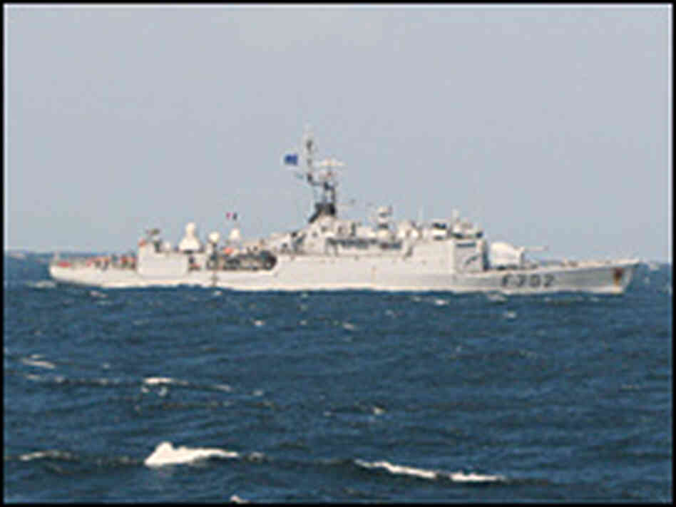 The French warship Premier Maitre L'Her The French warship Premier Maitre L'Her