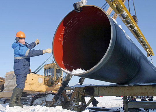 One of Gazprom's major projects is construction of a pipeline under the floor of the Baltic Sea