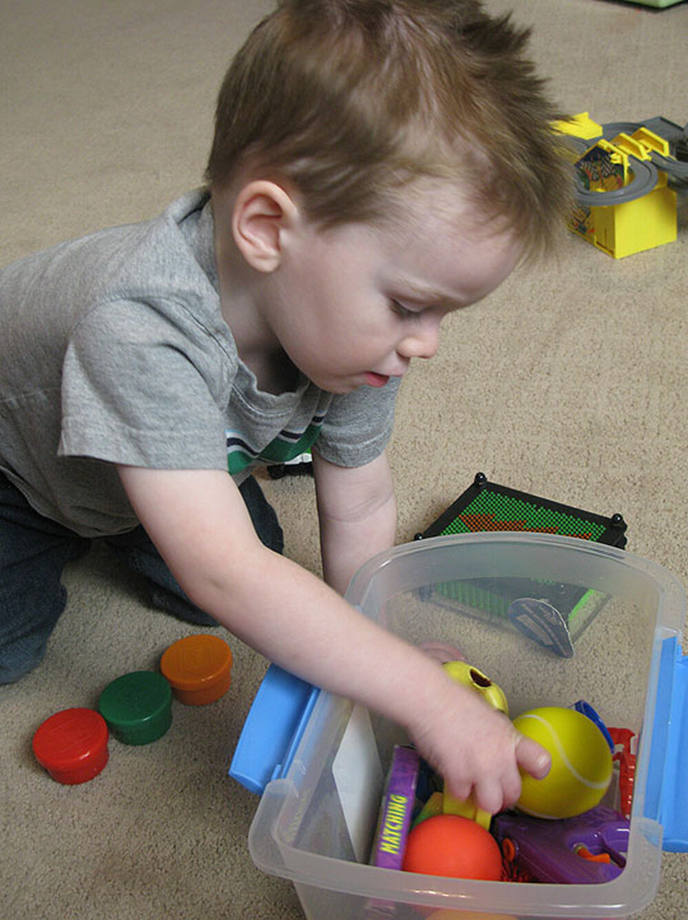 Ben Johnson, 2, has developmental delays due to autism.