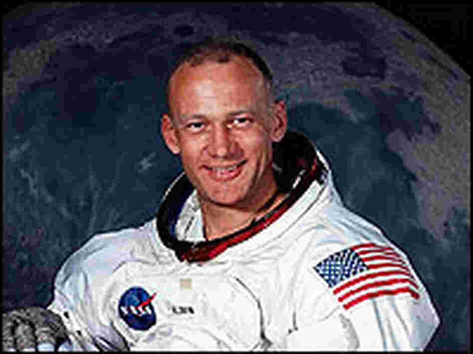 A portrait of Buzz Aldrin in 1969.