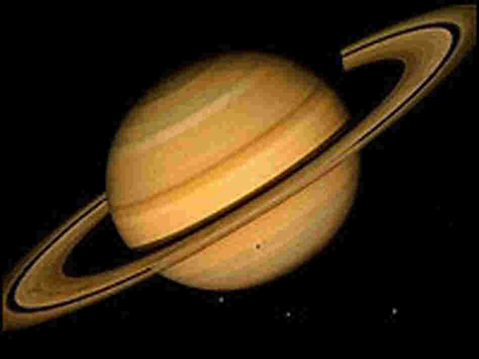 Saturn and its rings.
