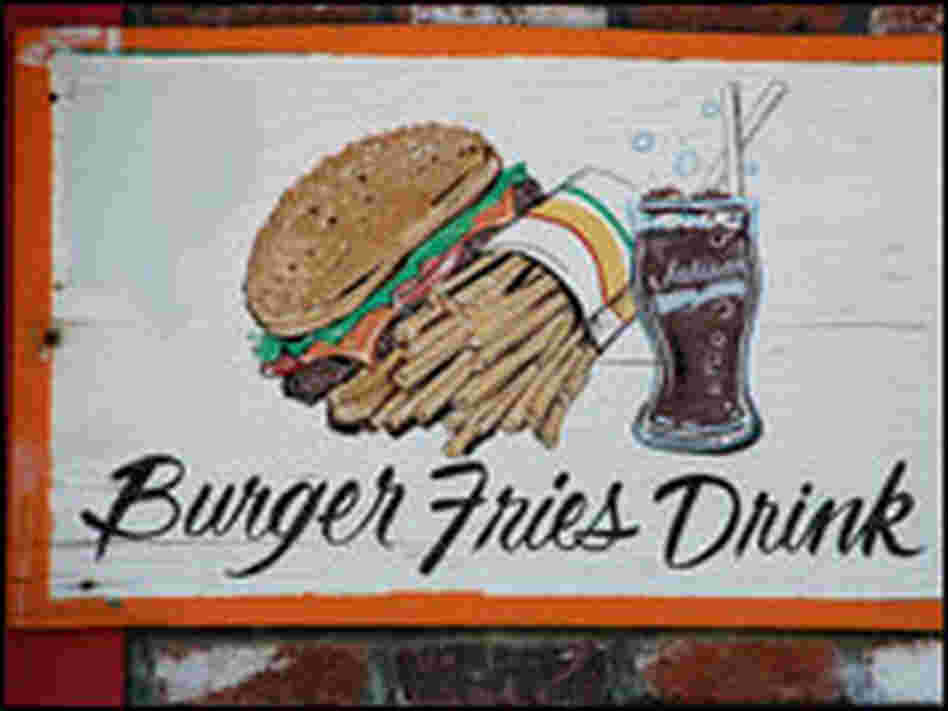 A sign from a fast food restaurant in Earlimart.