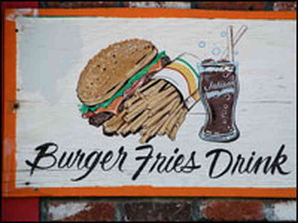 A sign from a fast food restaurant in Earlimart.