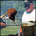 Mutton marinates in a secret dip at the Blessed Mother Parish.