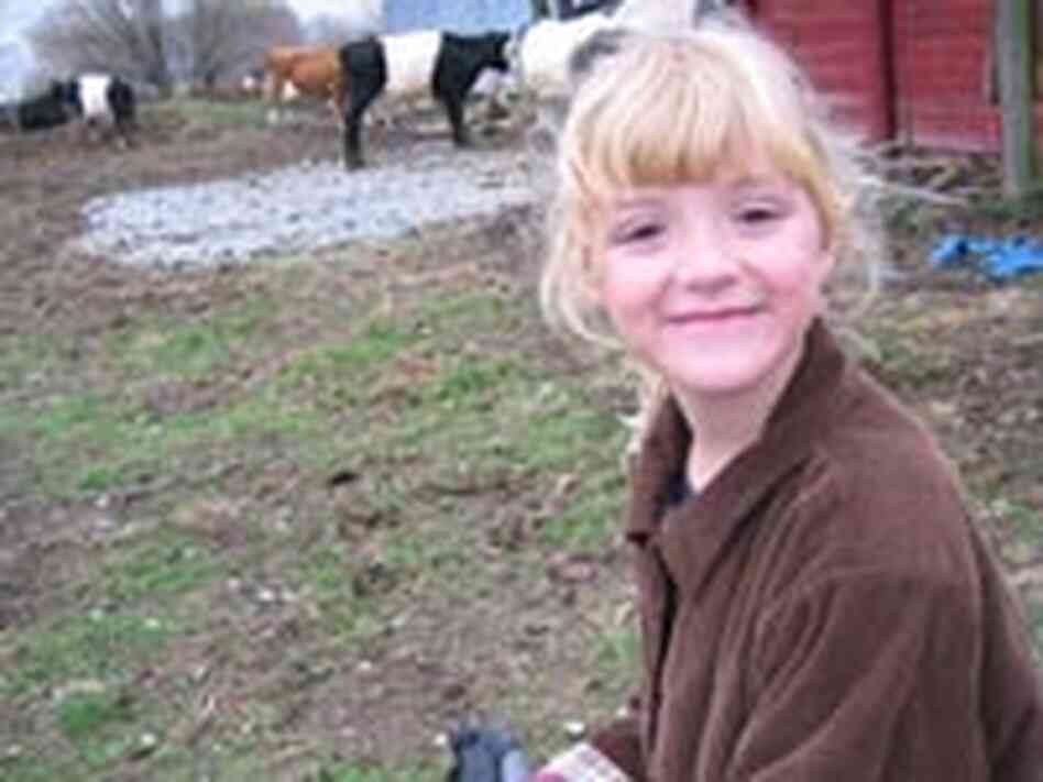 Debbie Apple's daughter, Rhayna, on the family farm. Debbie Apple's daughter, Rhayna, on the family farm.