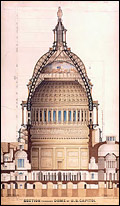 Cross-Section drawing of the Capitol dome and Rotunda