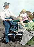 Coffee break on the farm, early 1900s