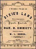 Cover of original 'Dixie's Land' sheet music