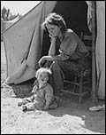 Young mother from Oklahoma, with child