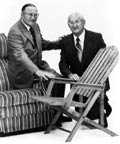 Edward Knabusch and Edwin Shoemaker with original recliner