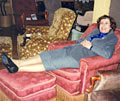 Judy Carr relaxing in recliner