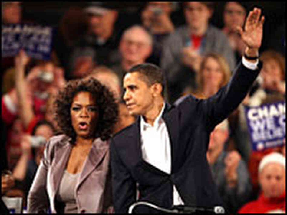 Oprah and Obama on the campaign trail Oprah and Obama on the campaign trail