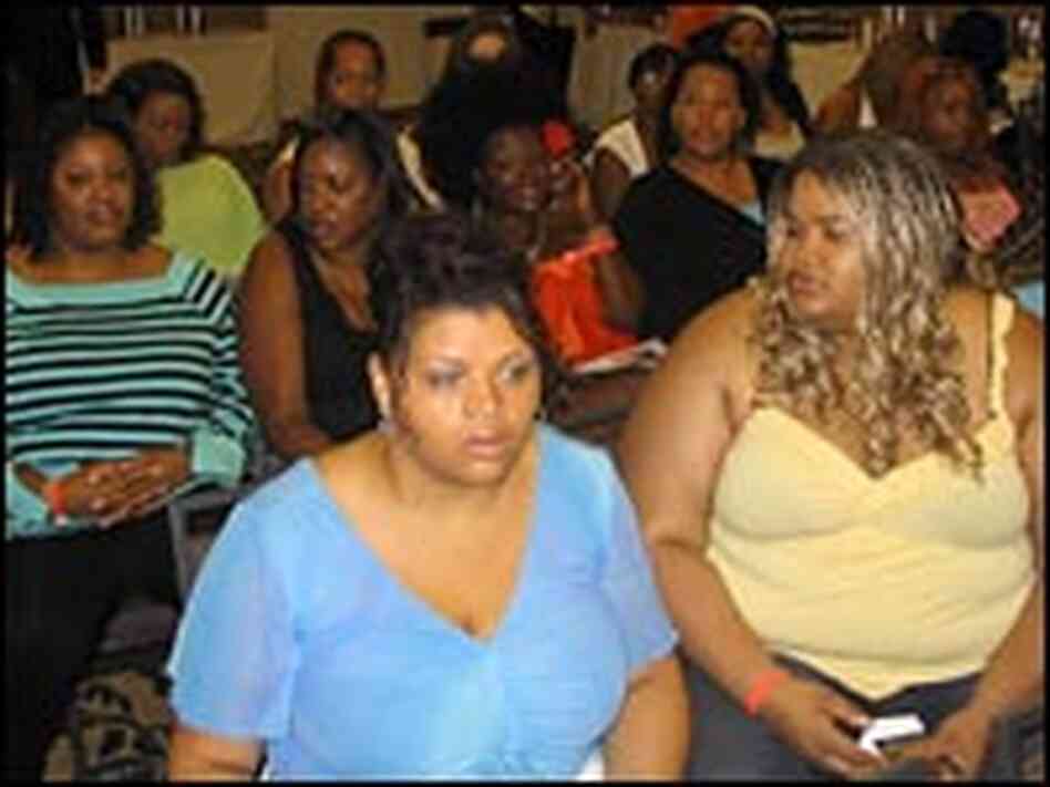 Contestants gather for the first round of the Los Angeles-area open casting call for 'Fat Chance'