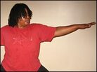 Farai Chideya strikes a pose at the yoga studio. Farai Chideya strikes a pose at the yoga studio.
