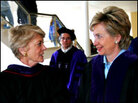Ferraro talks with longtime friend Sen. Hillary Rodham Clinton (D-NY). Ferraro talks with longtime friend Sen. Hillary Rodham Clinton (D-NY).
