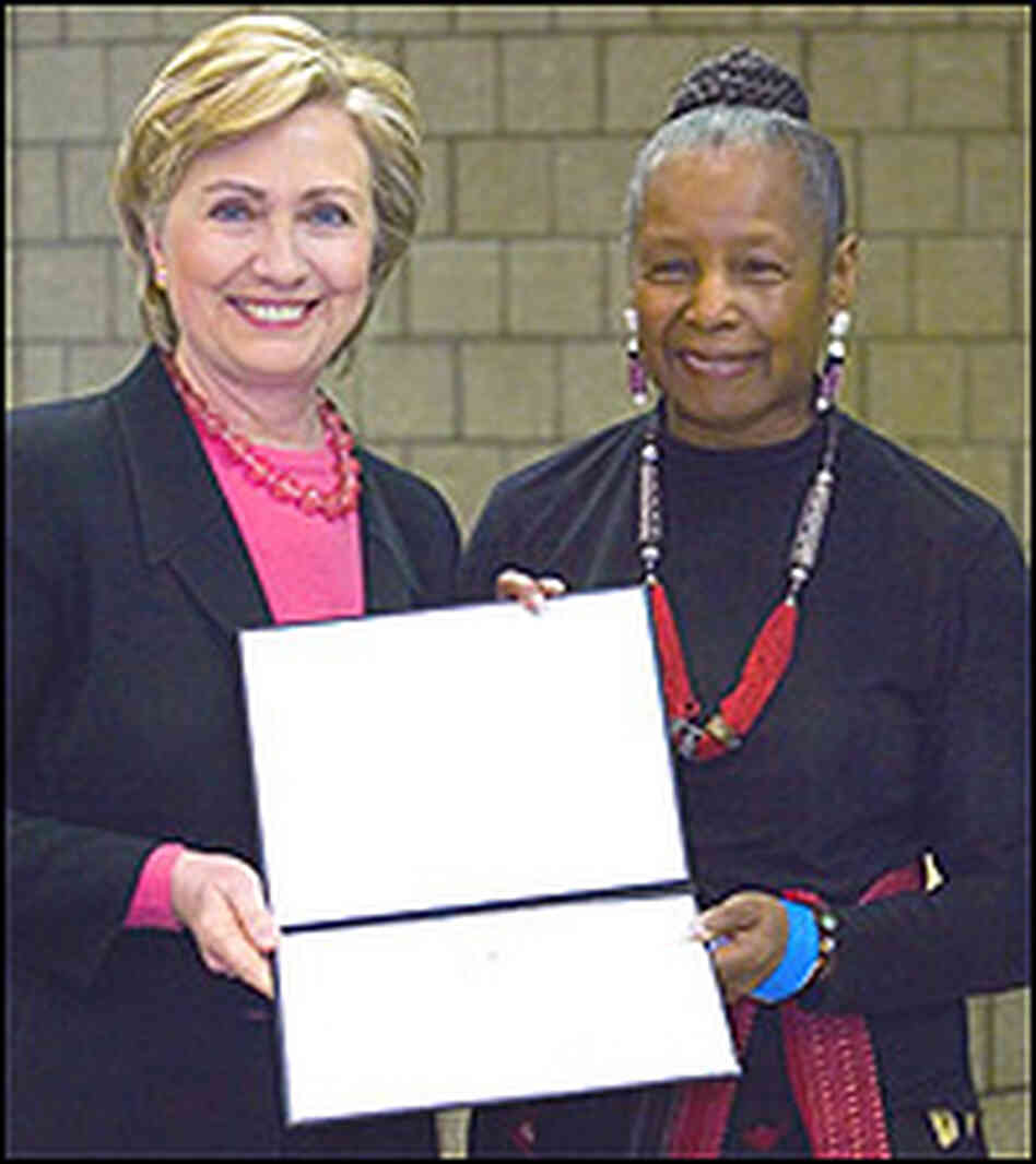 Lillian Roberts with Sen. Hillary Clinton Lillian Roberts with Sen. Hillary Clinton