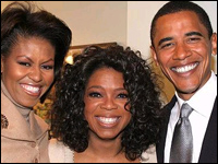 Oprah with the Obamas